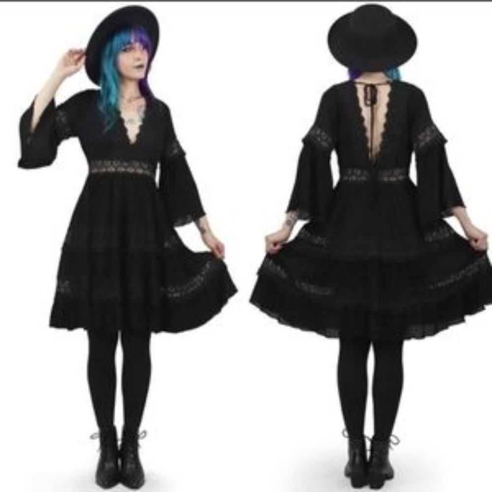 Foxblood Pixie Goth Dress